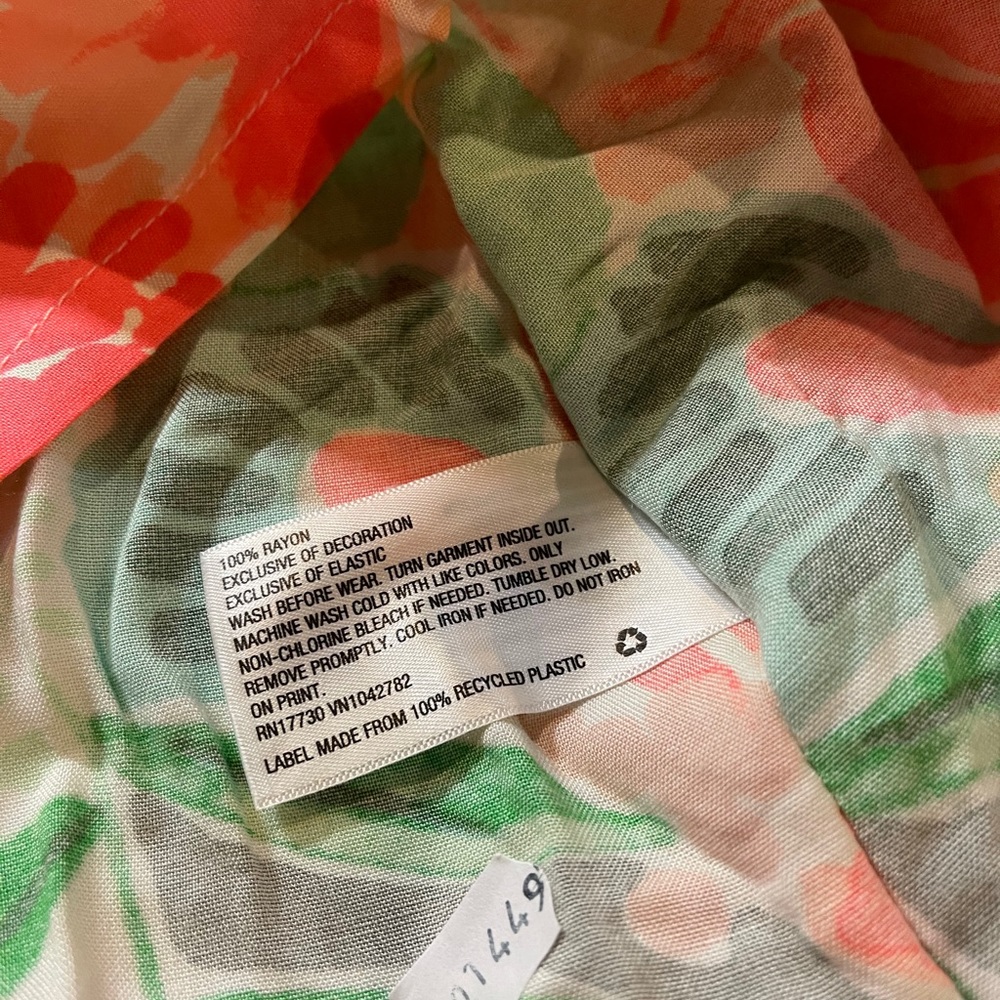Sleeveless Floral shirt‎ or swim suit coverup size 5T floral design mint & coral - Picture 2 of 6